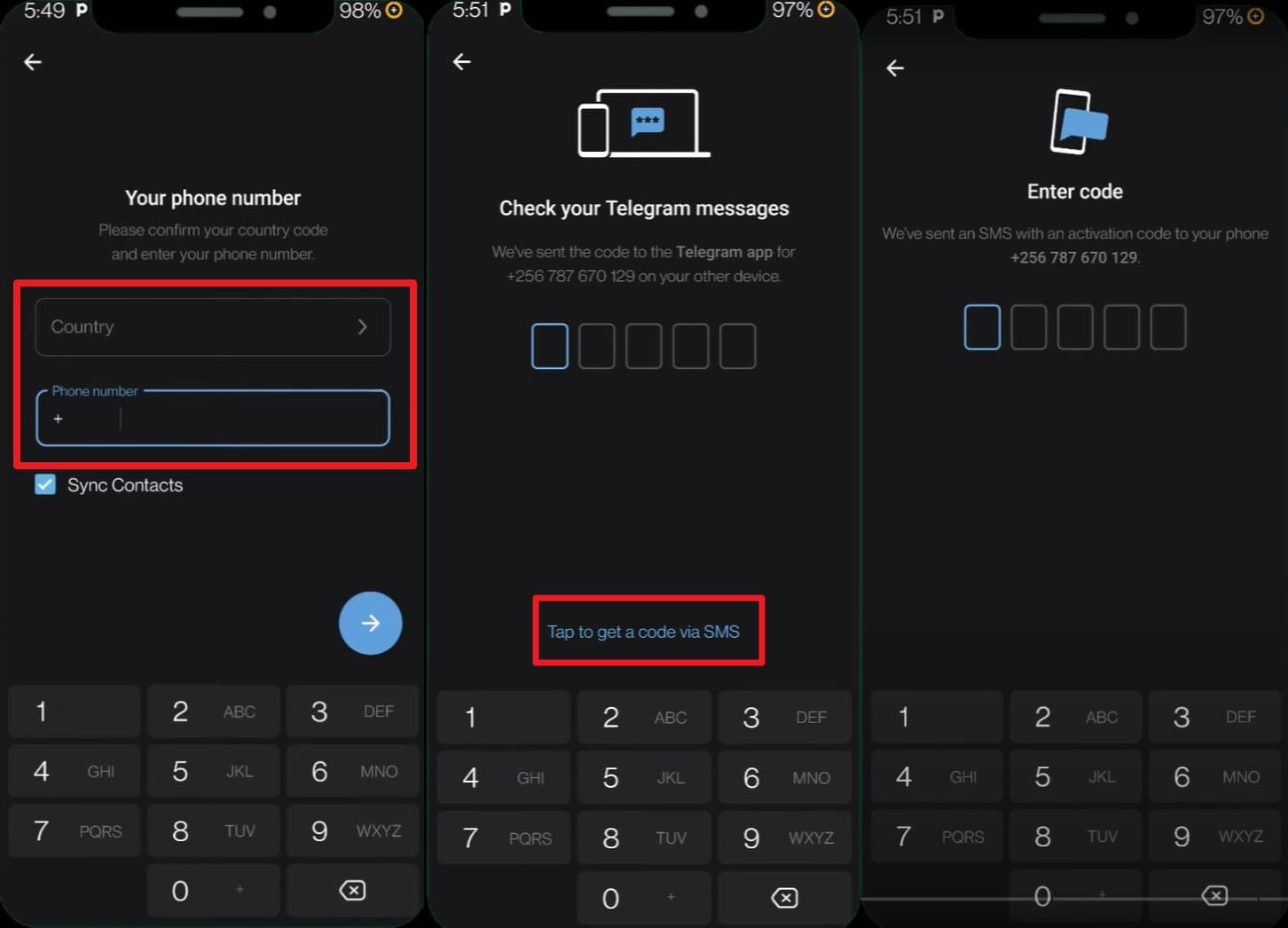 how do i recover my telegram account