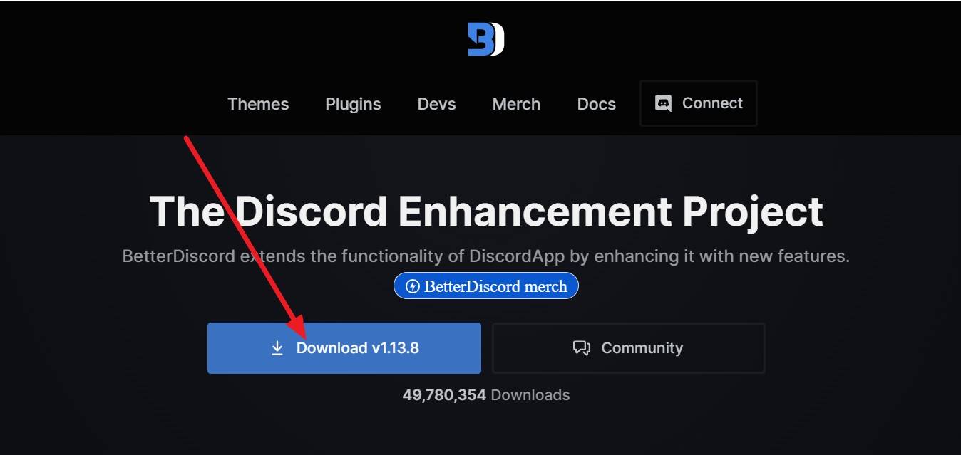 press the download button