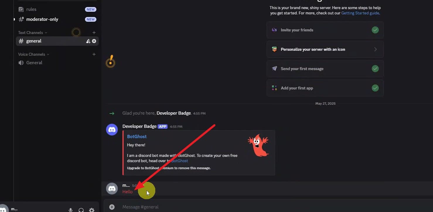 see the deleted message on discord