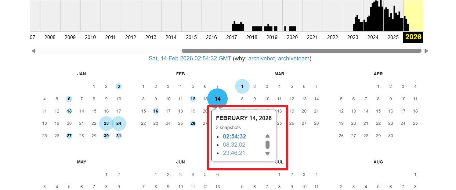 hover over to snapshots