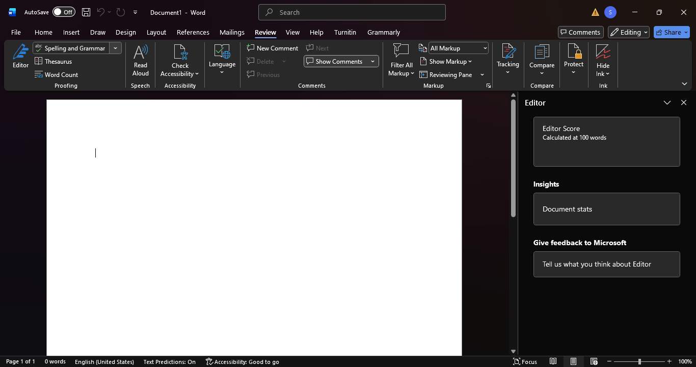 shortcut key to check spelling and grammar in ms word