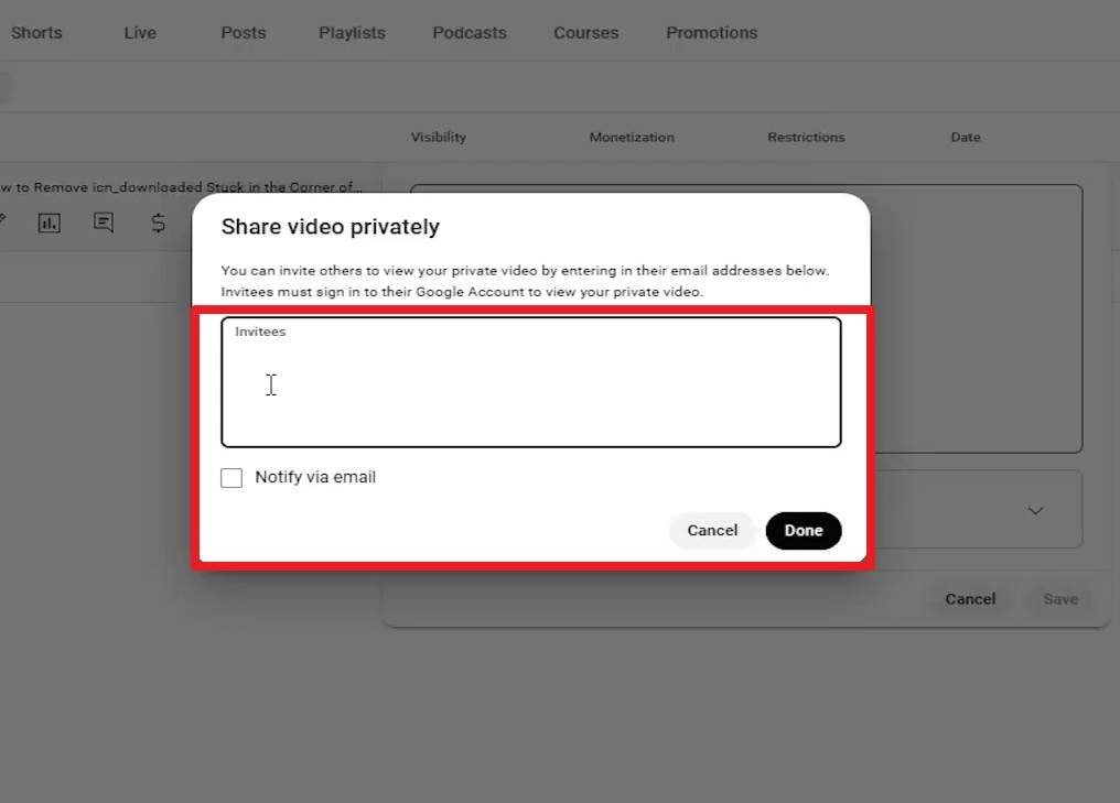 how do you watch a private video on youtube