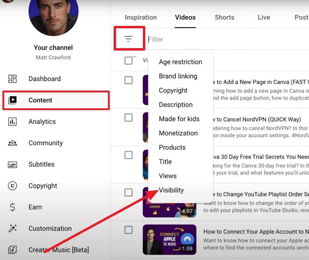 how to access private video on youtube