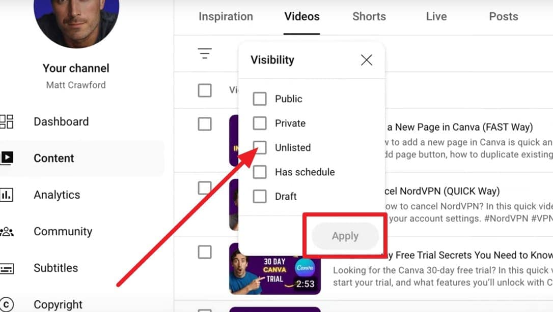 how to view unlisted videos on youtube