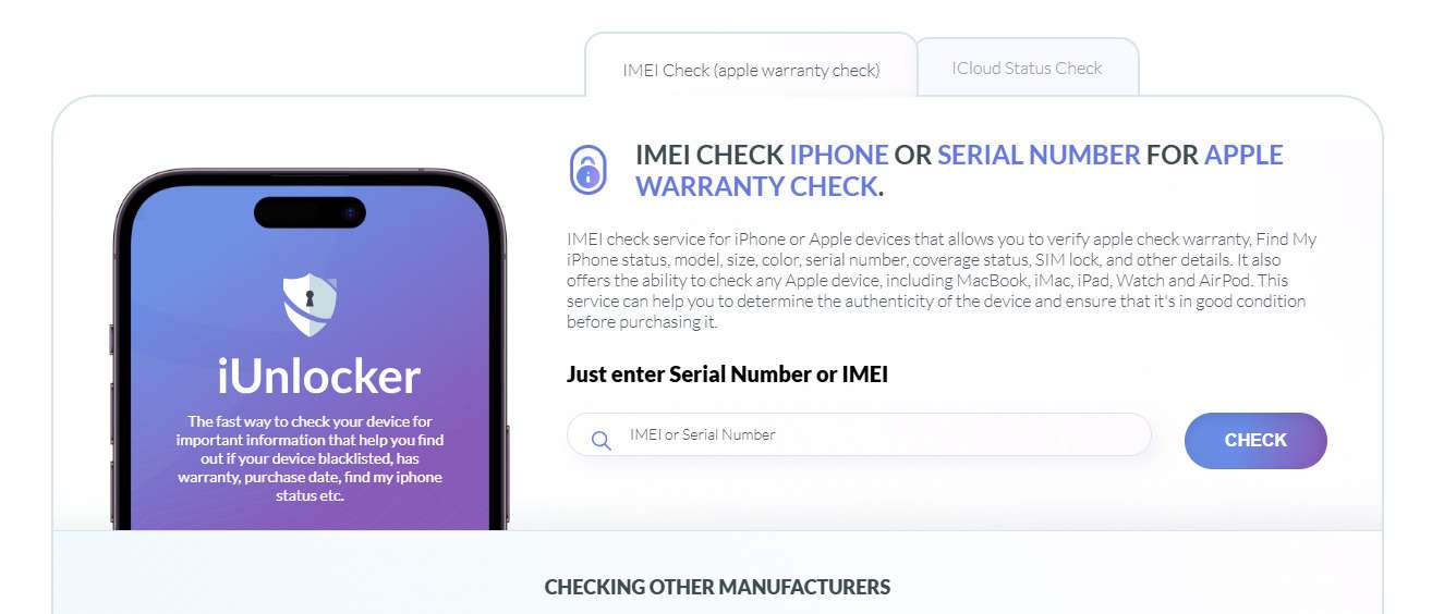 icloud by imei iunlocker