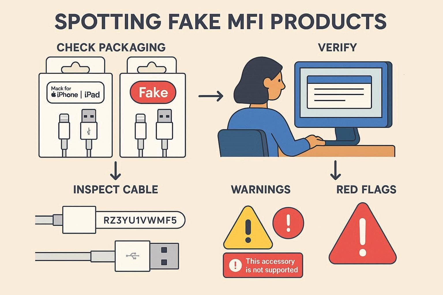 how to spot fake cables