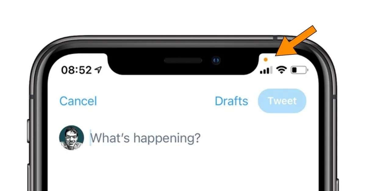 what is iphone orange dot