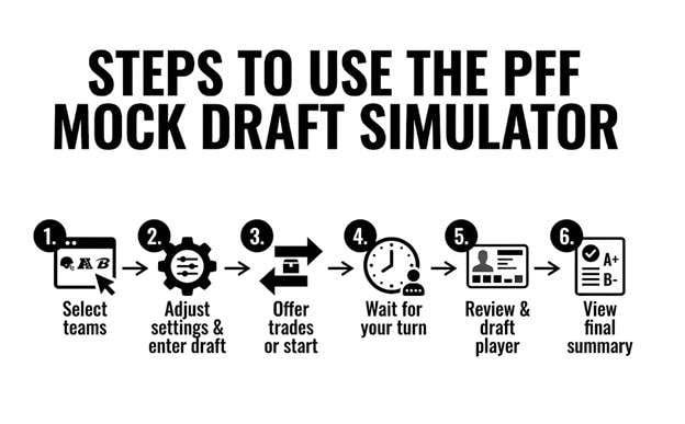 steps to use the pff mock draft simulator