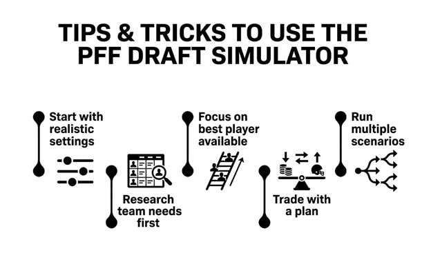 tips and tricks to use the pff draft simulator