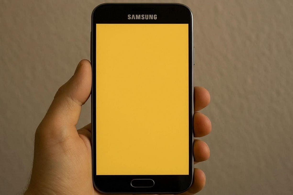 define samsung yellow screen issue