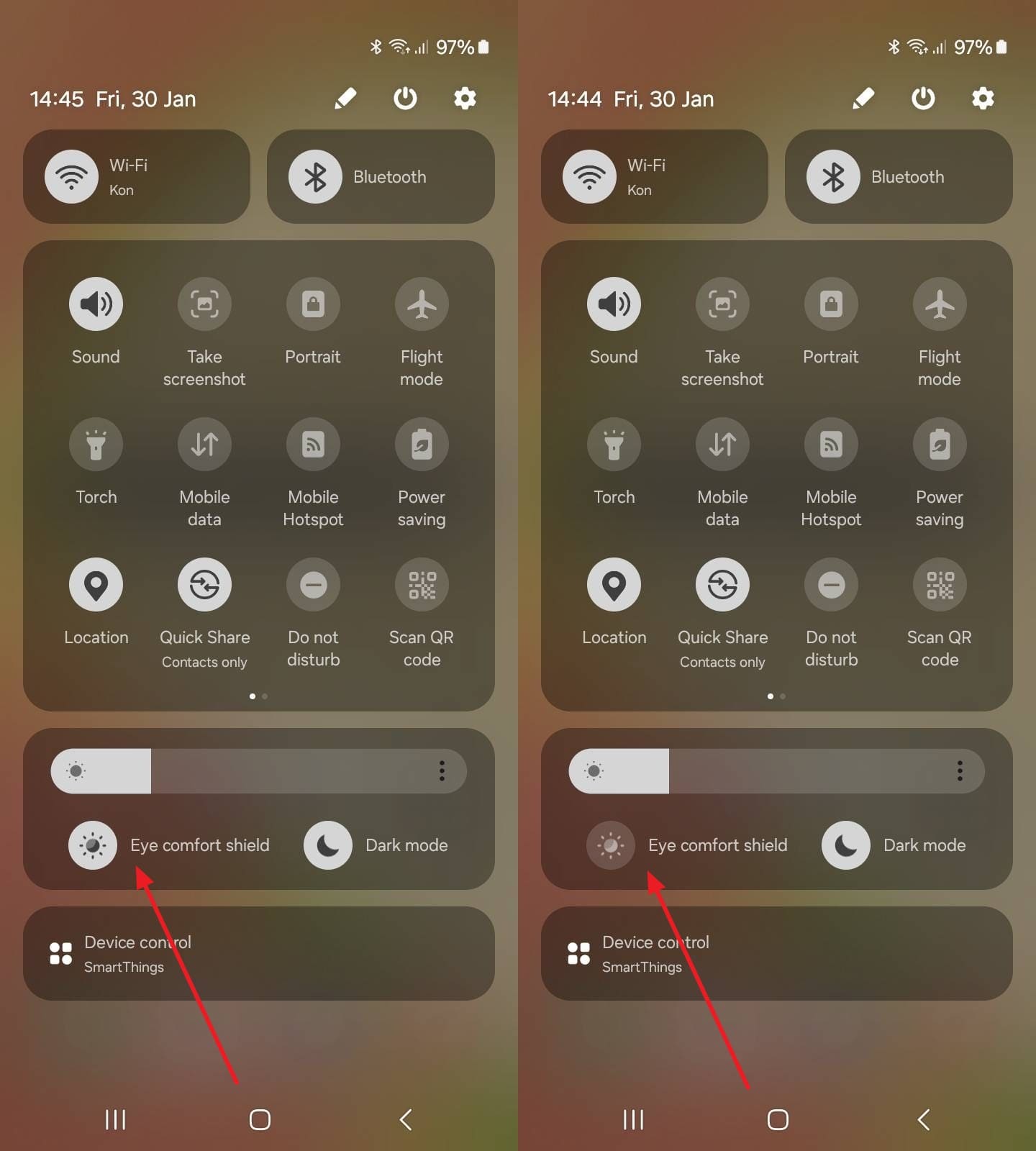 disable eye comfort shield