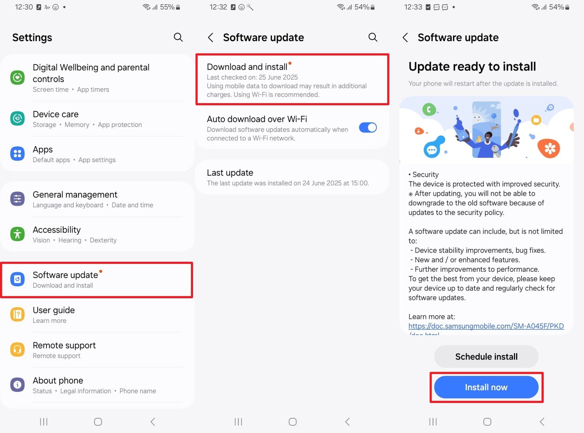 update samsung os