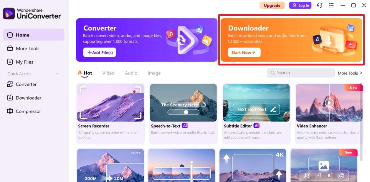 press start now on downloader
