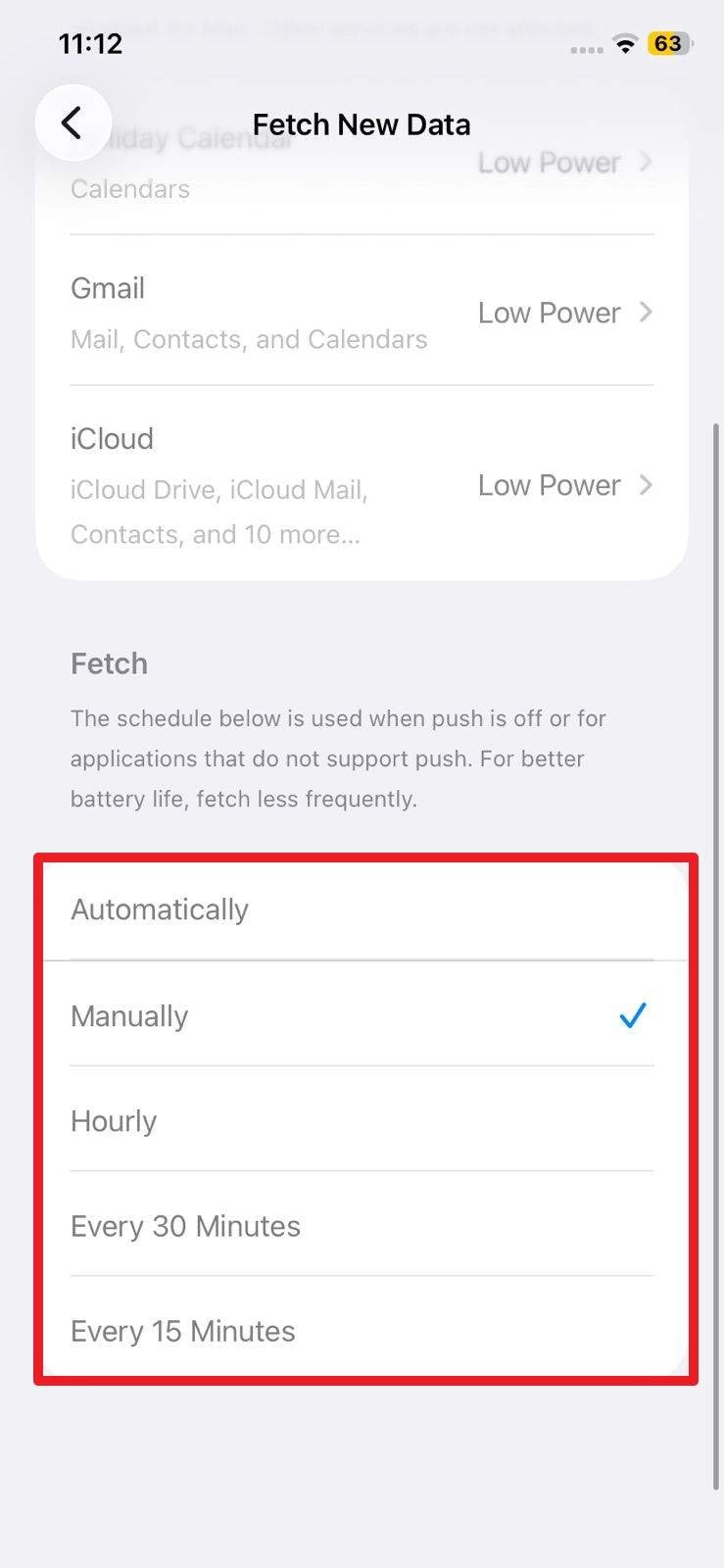 choose the fetch file on ios
