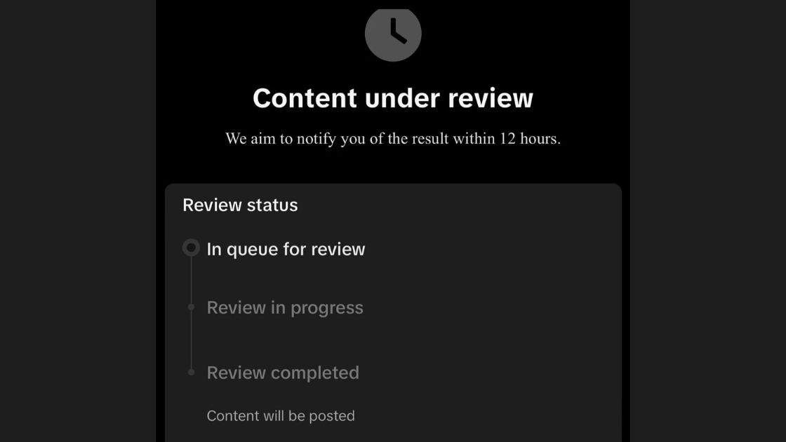 this video is under review and cannot be shared tiktok