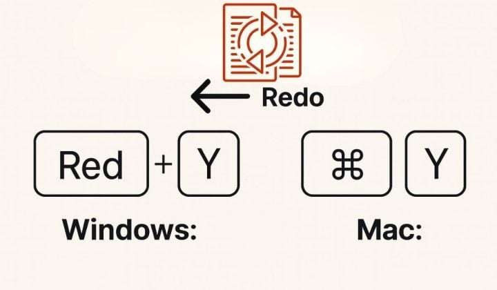 keyboard shortcut to redo