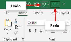 how to undo in excel