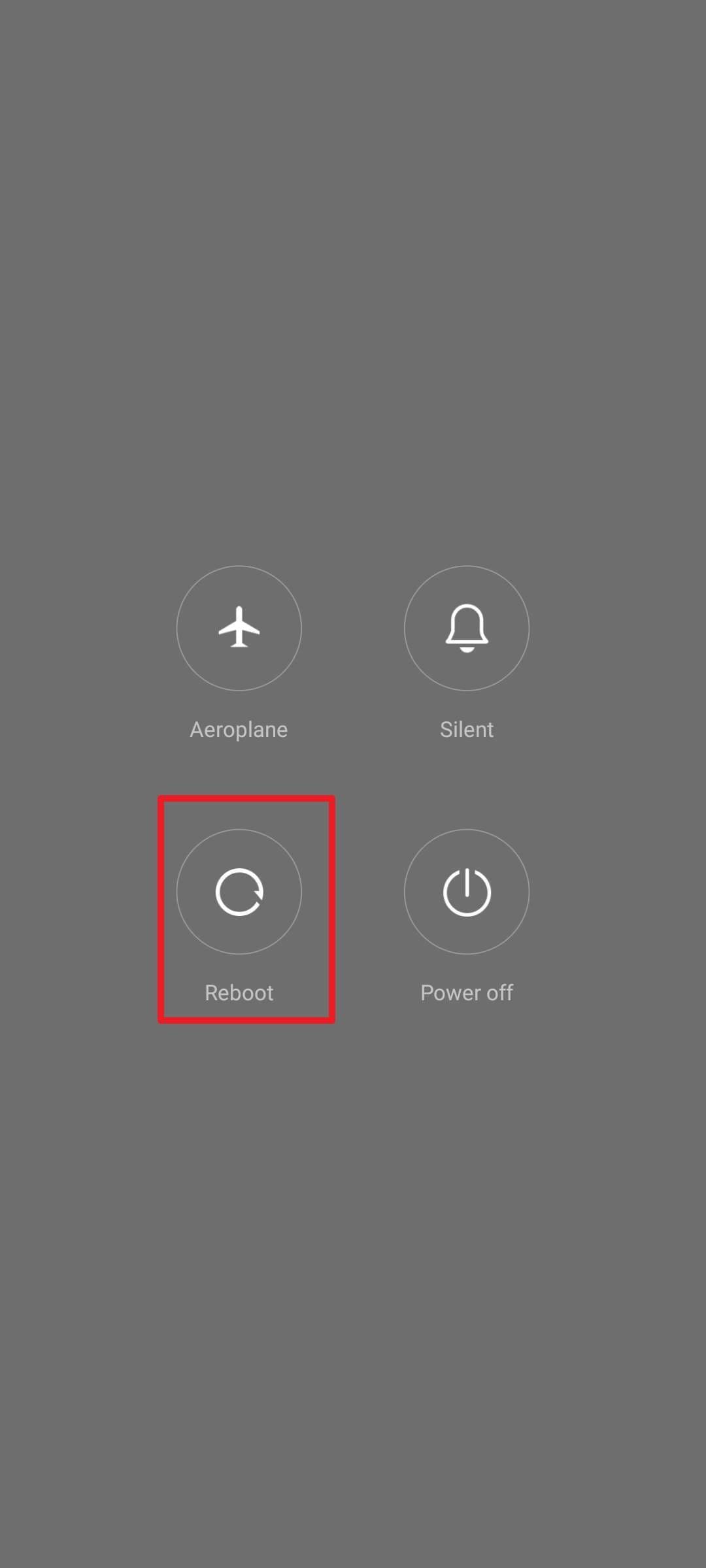 choose to reboot android