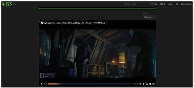 playing yify tv series