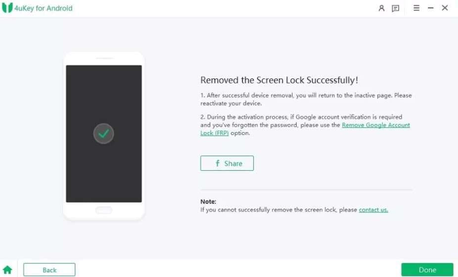 press the done button