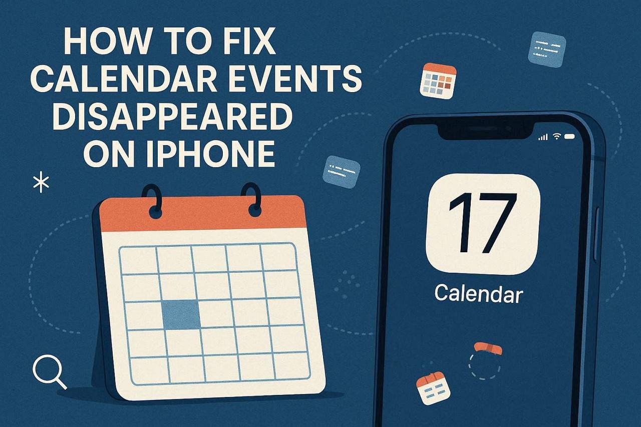 iPhoneのカレンダーから予定が消えてしまった状態