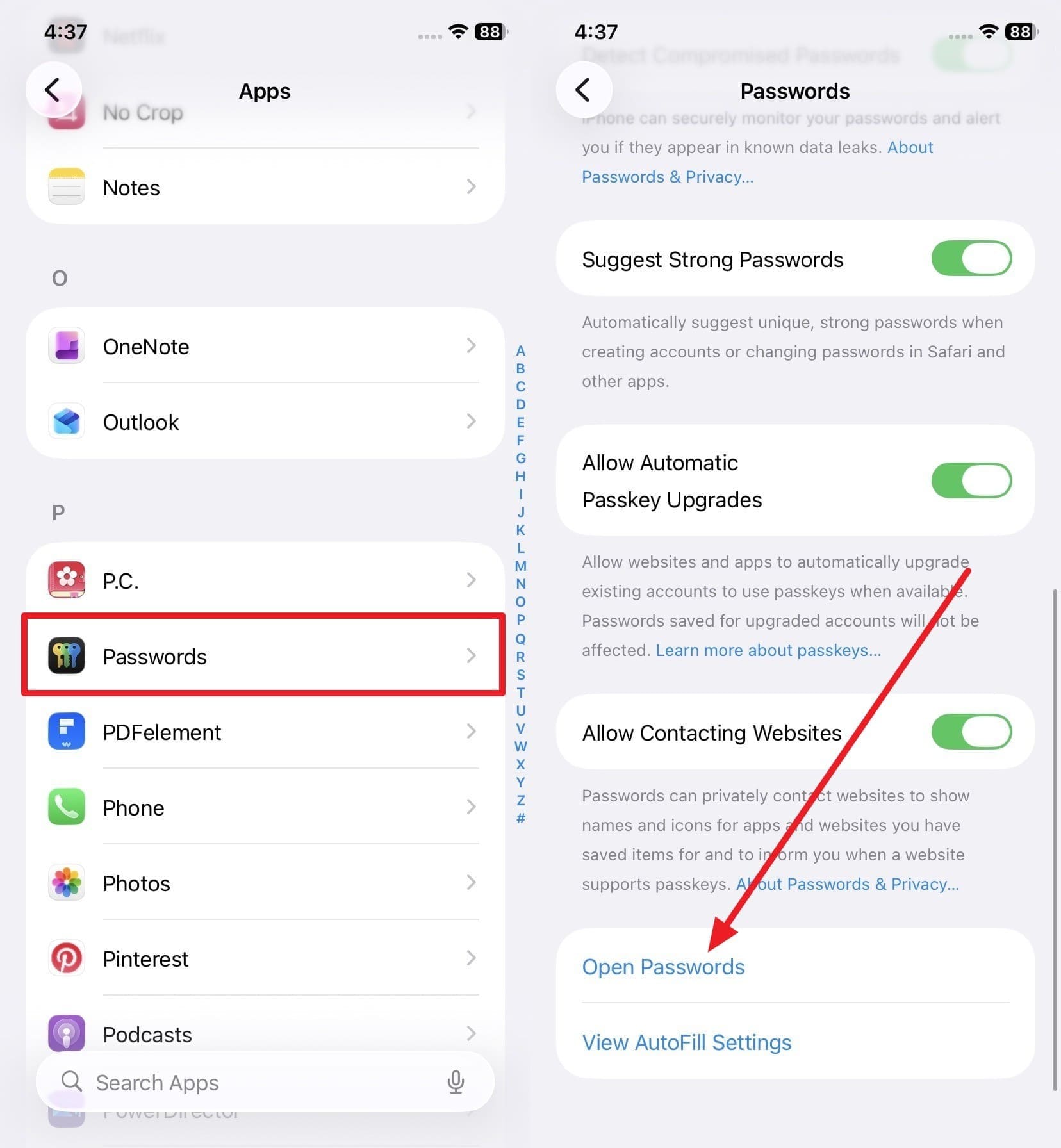 how to find facebook password