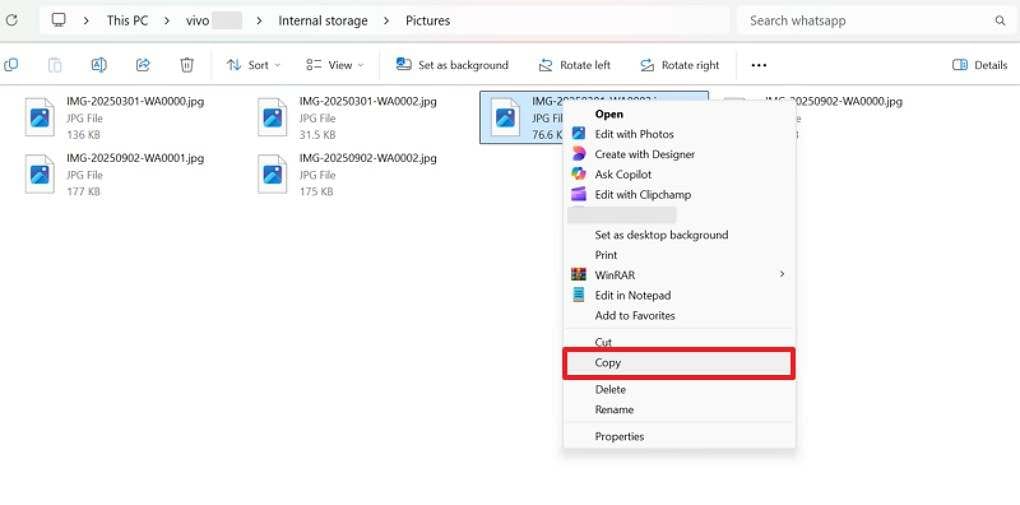 copy android data from pc