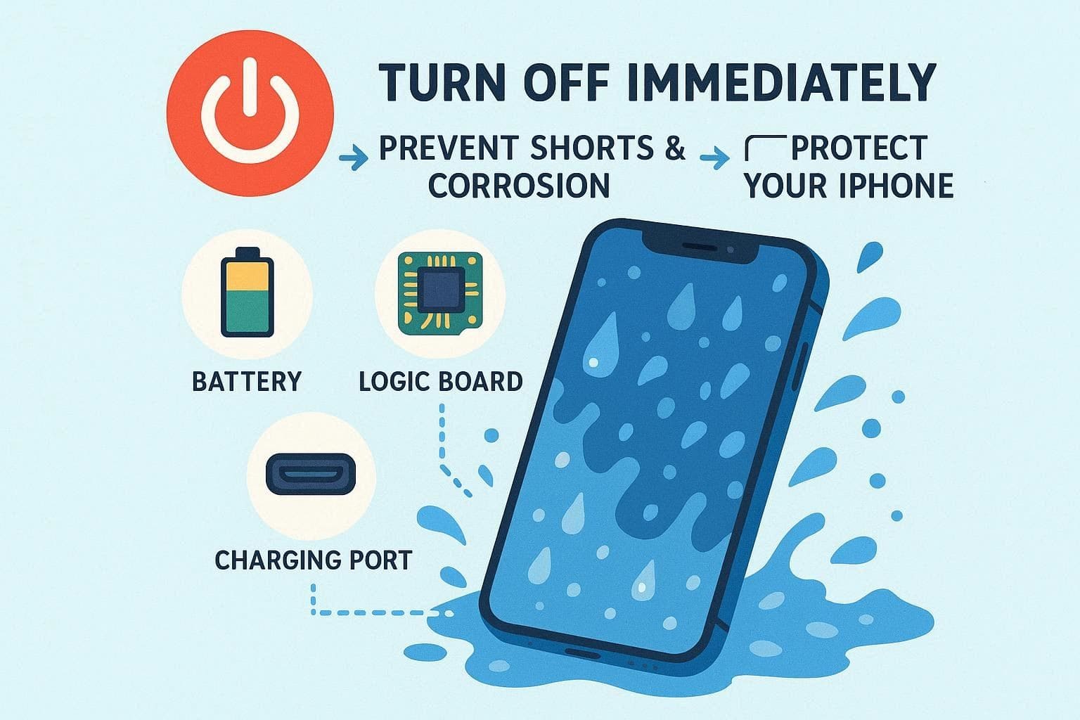 how do you get water out of an iphone