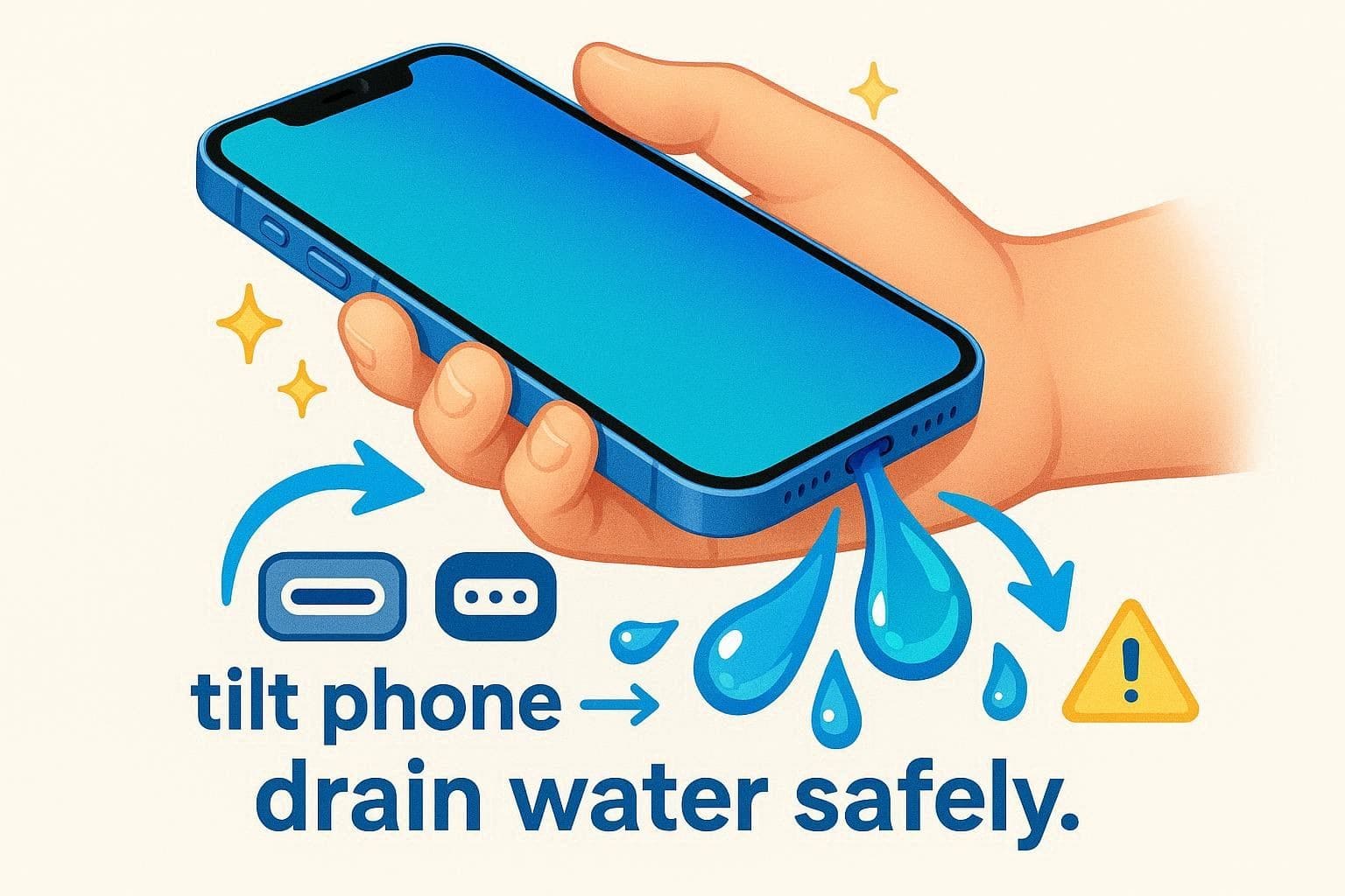 how to get liquid out of charger port