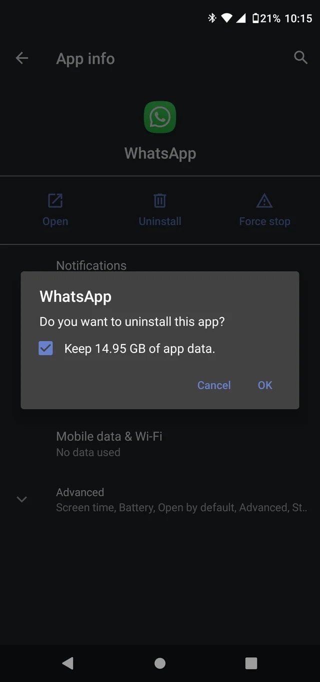 how to log out whatsapp