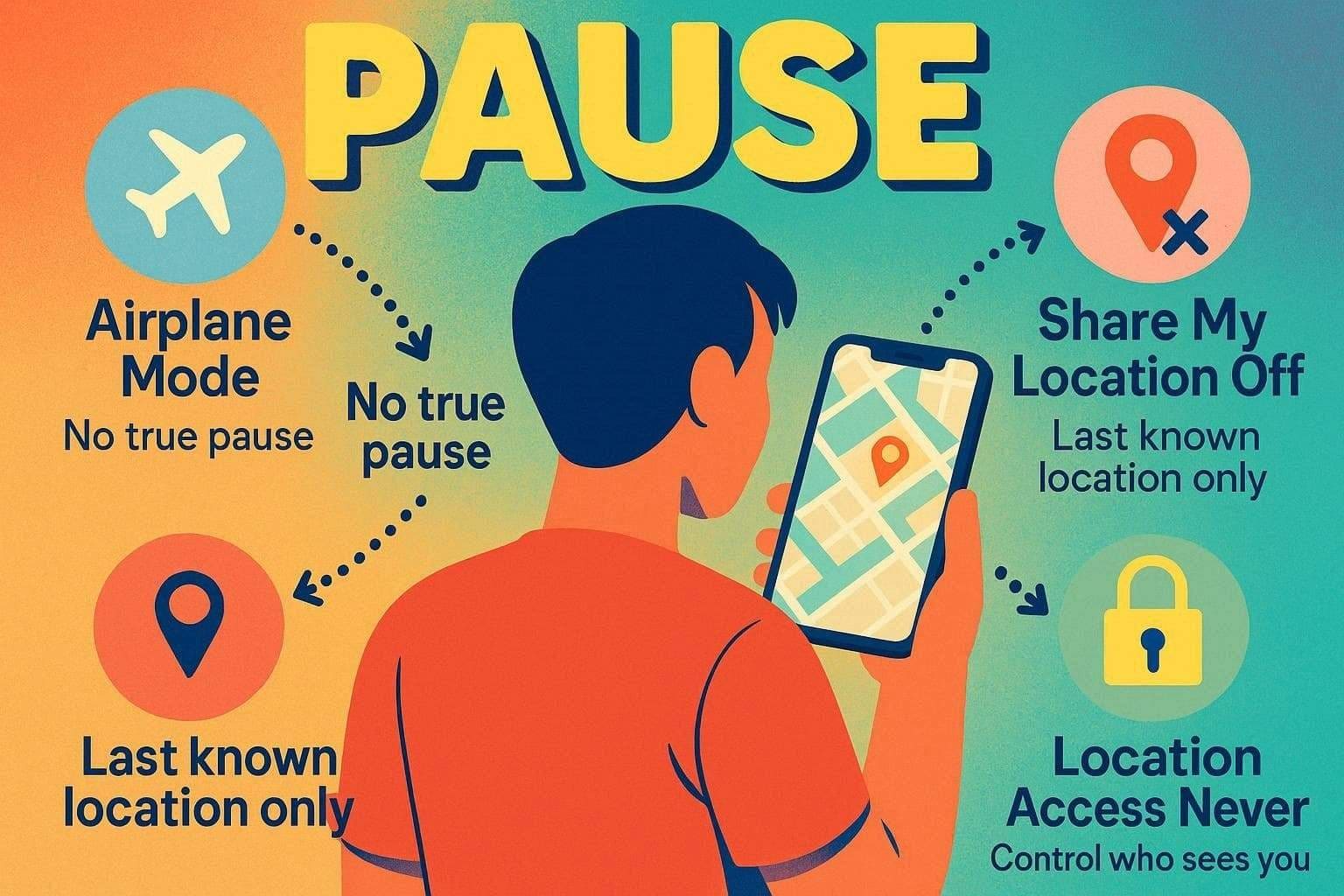 how to pause your location on find my iphone