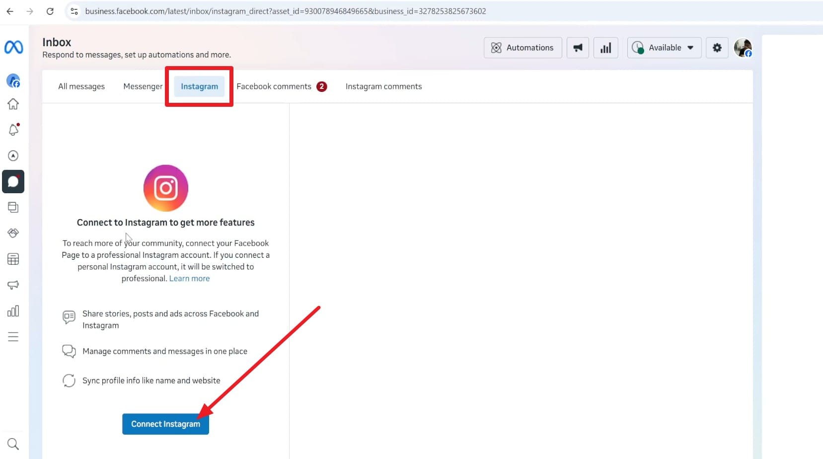 choose to connect instagram