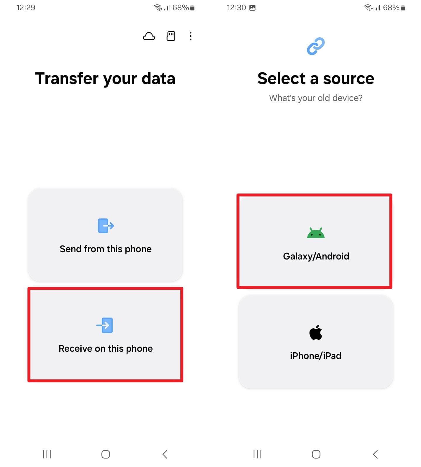 how to transfer data from s25 to s26
