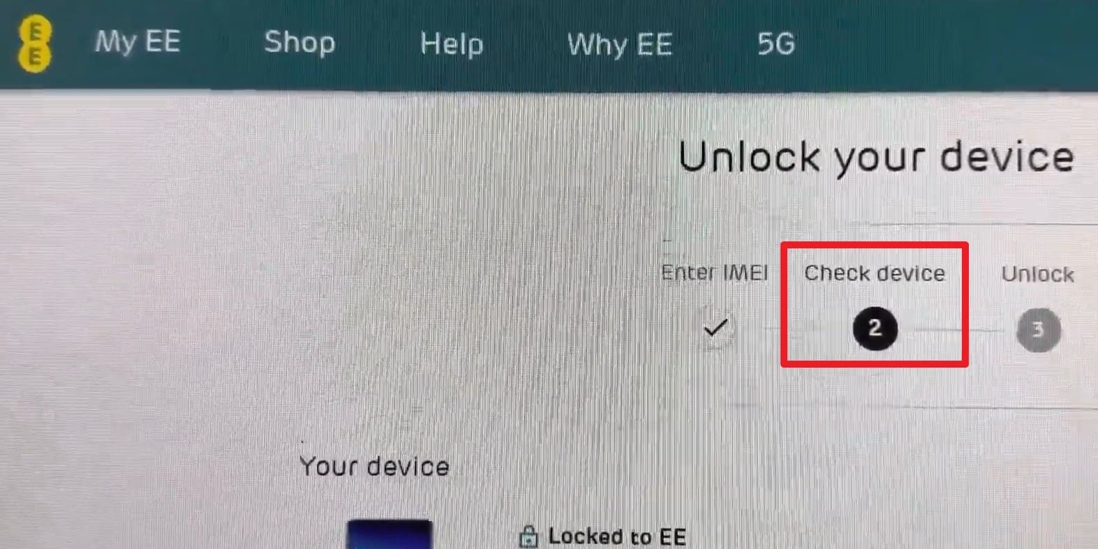 go to check device tab