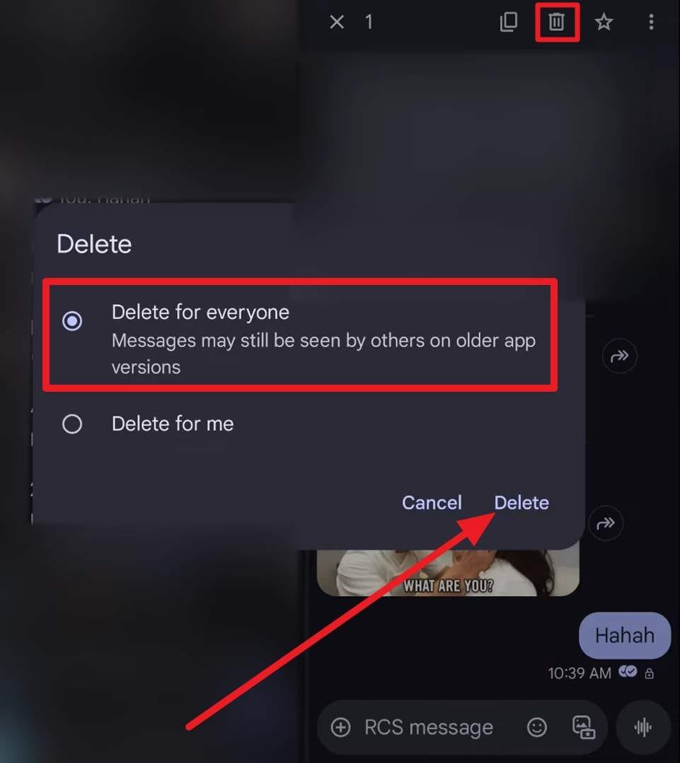 can you unsend a text on android