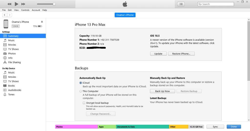 how to find ecid on iphone