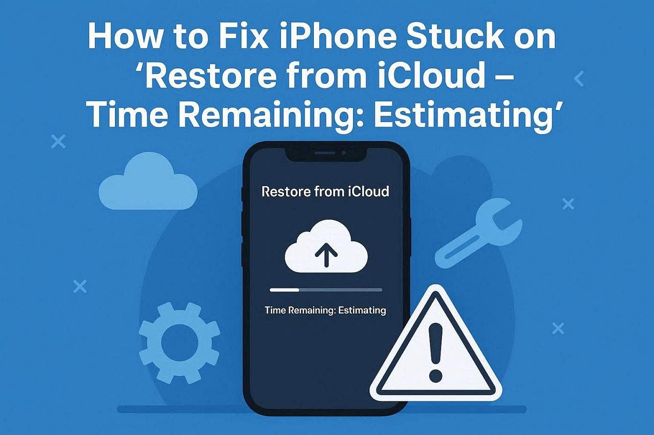 restore from icloud time remaining estimating