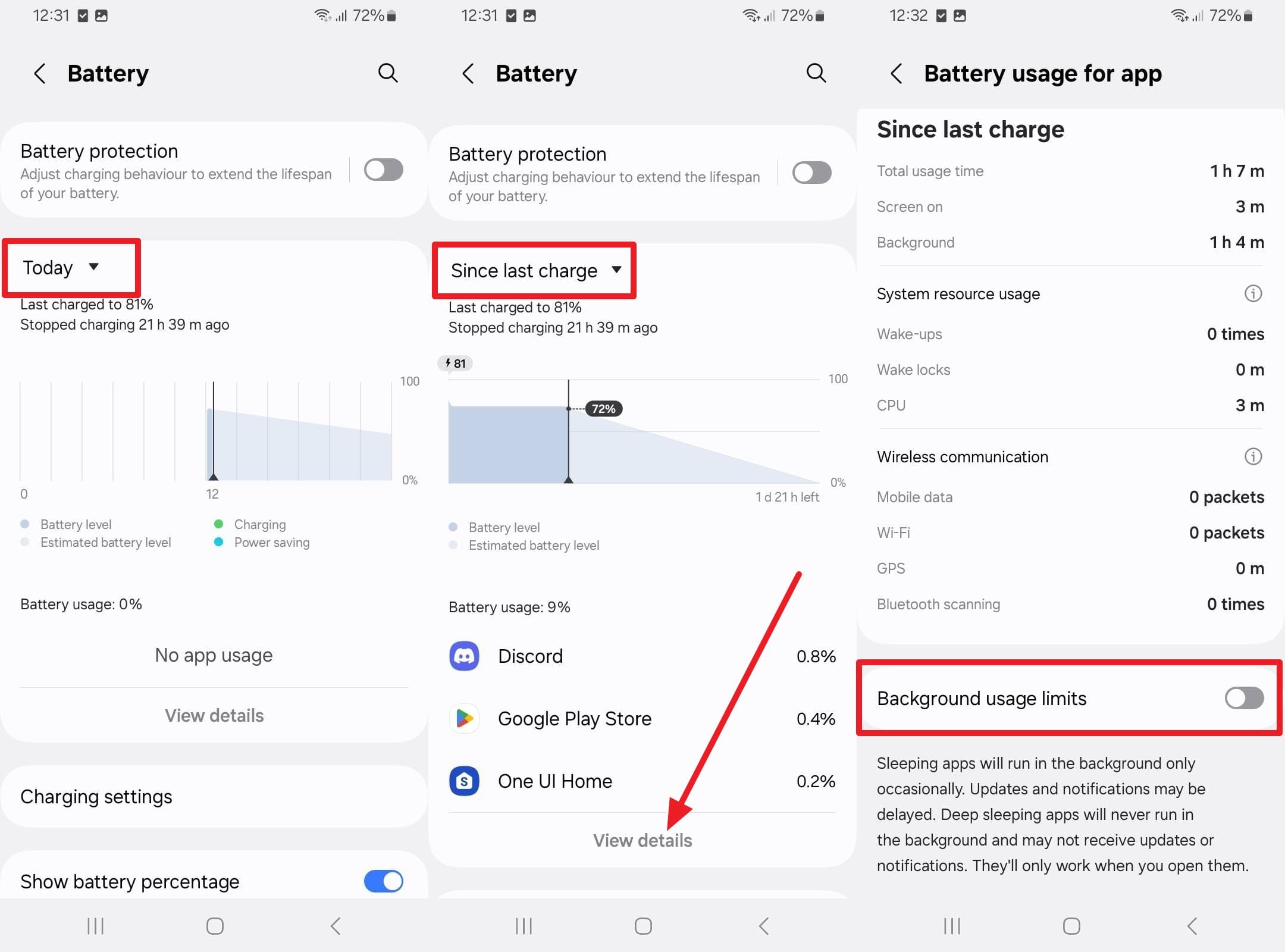 s26 battery drain overnight
