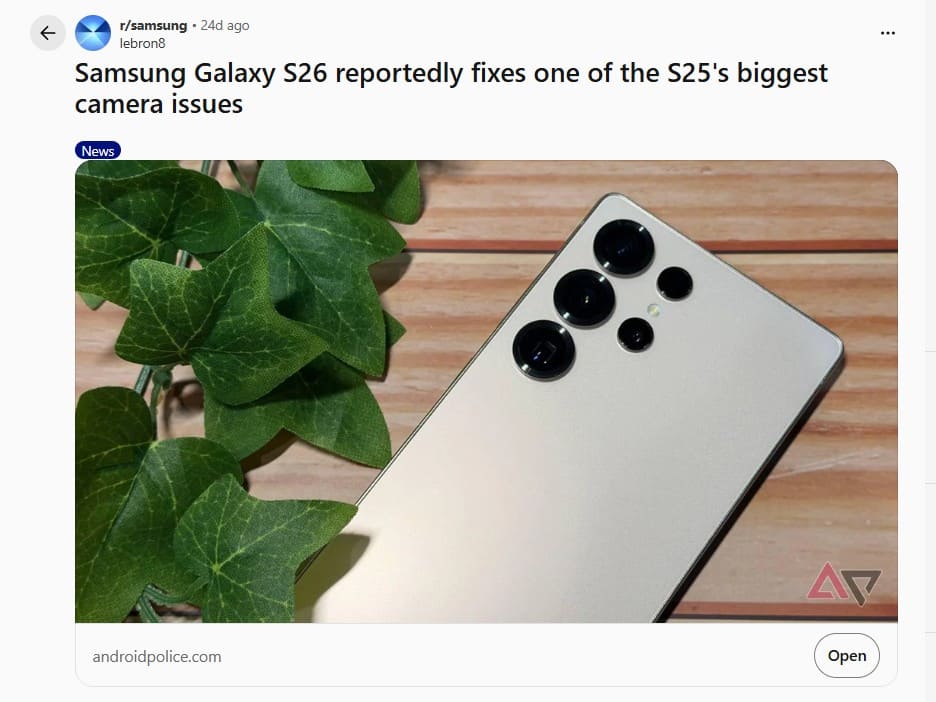 s26 vs iphone 17 camera