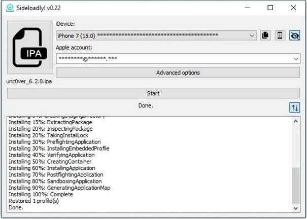 sideloadly installation
