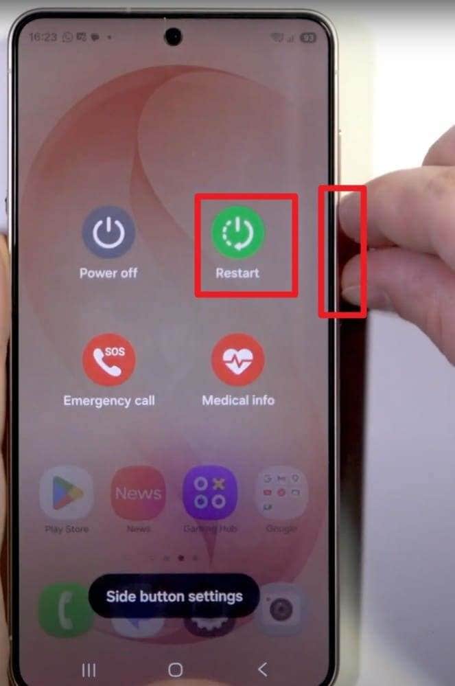 restart the s26 device