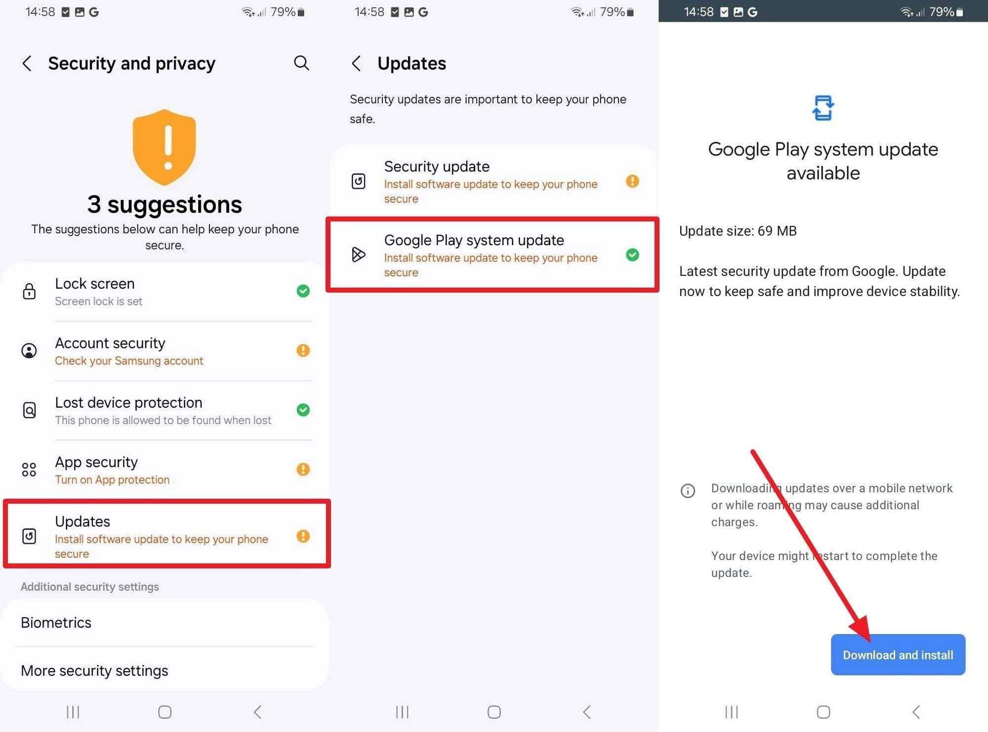 choose the download and install