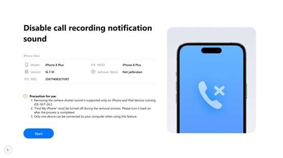 turn off call recording notification sound step