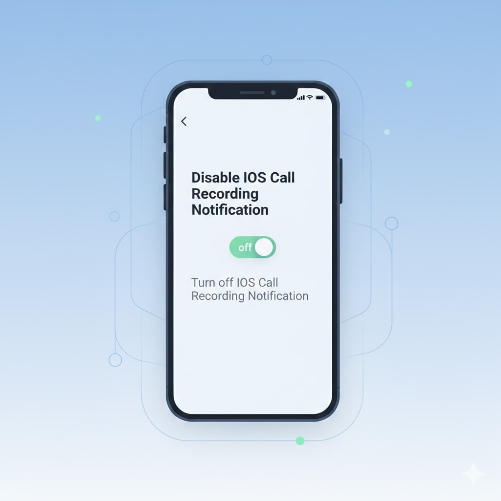 turn off call recording notification sound