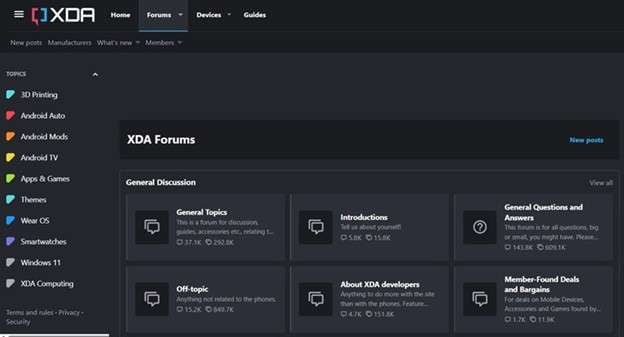xda developers interface