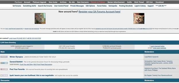 the something awful interface
