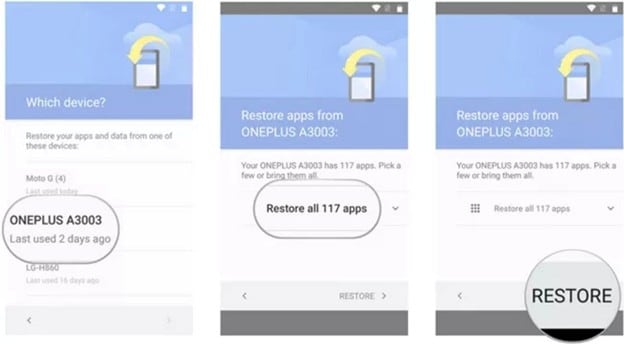 recover data from android via google drive