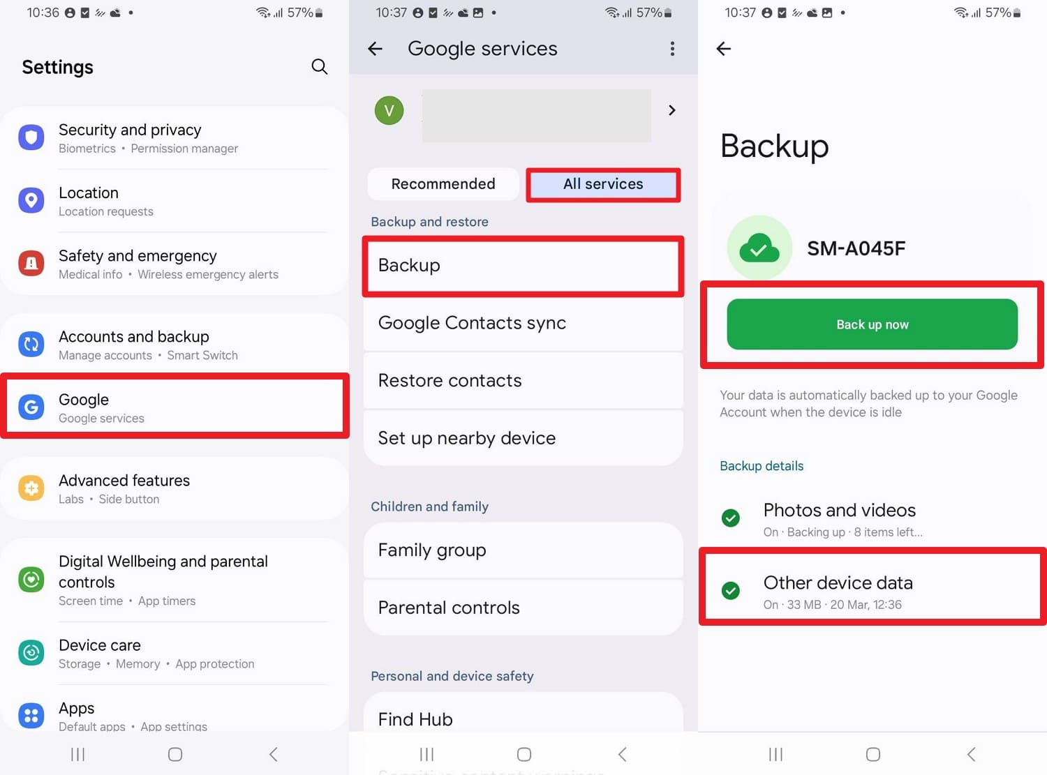 backup samsung messages