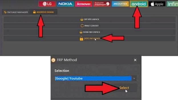 open the frp bypass page