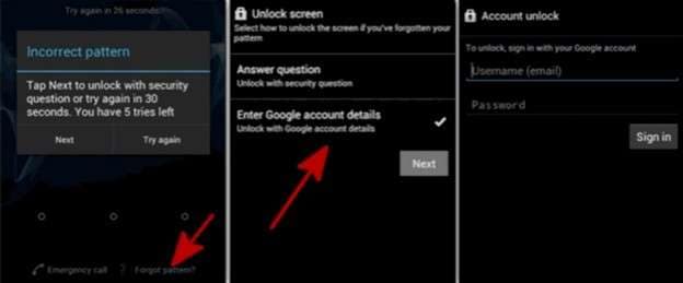 wiko unlock with google account